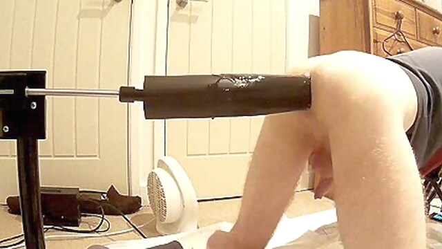 amateur Big Black And Deep On The Fucking Machine - 19inch Huge Dildo Rammed As Deep As It Goes. - Full Training Video Part 2 fetish fuck machine gaping